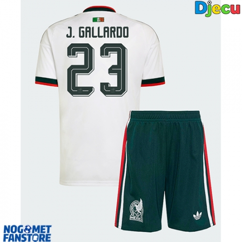 Meksiko Jesus Gallardo #23 Gostujuci Dres za djecu SP 2026 Kratak Rukav (+ Kratke hlače)